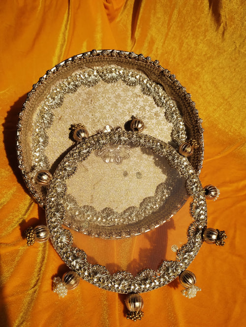 Golden Karwa Chauth Thali Set
